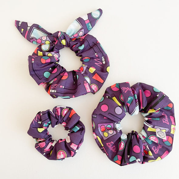 Purple Barbie Make Up Scrunchie