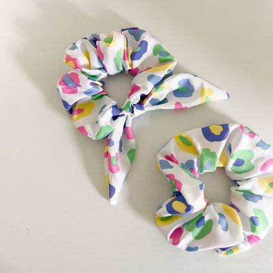 Pastel Leopard Scrunchie