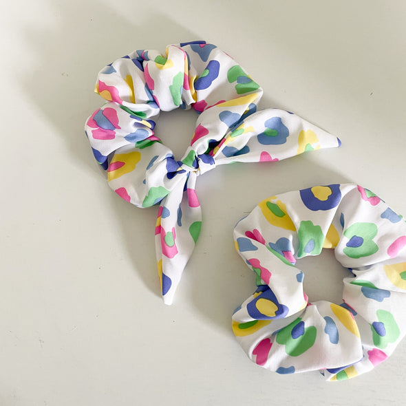 Pastel Leopard Scrunchie