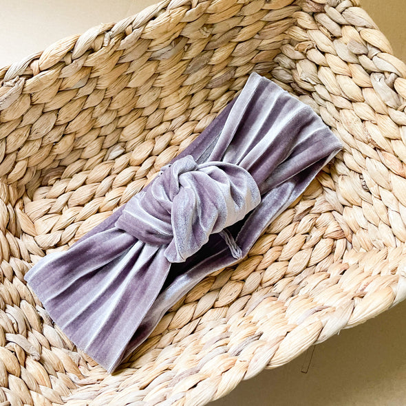 Mushroom Pleated Velvet TopKnot Headband
