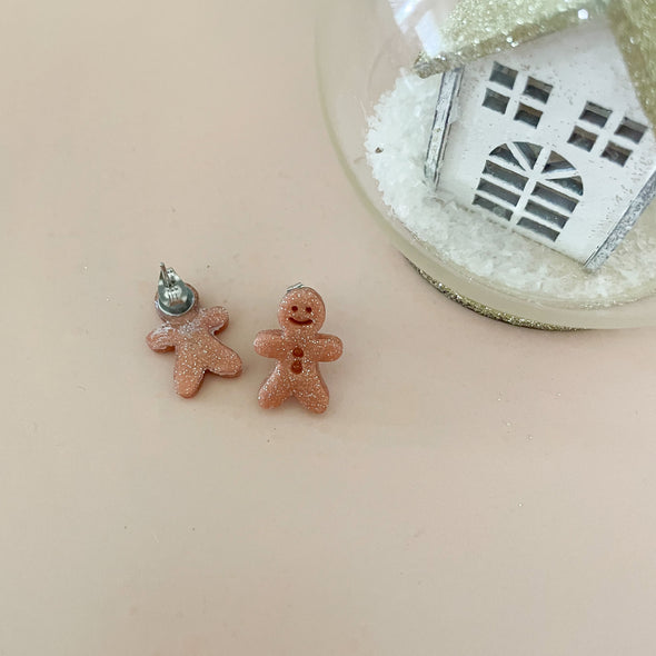 Gingerbread Man Stud Earrings