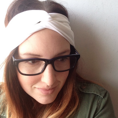 White TwistKnot Headband