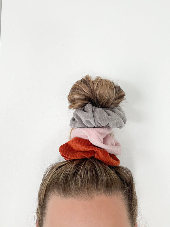 Plush Blush Velvet Scrunchie