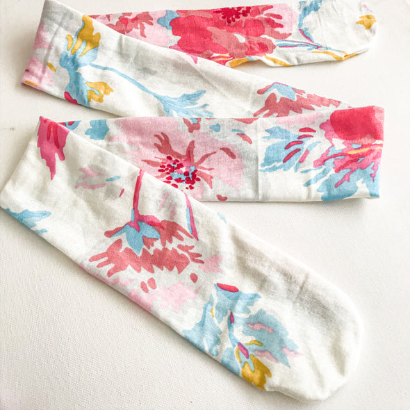 Linen Floral DoubleWrap Headband