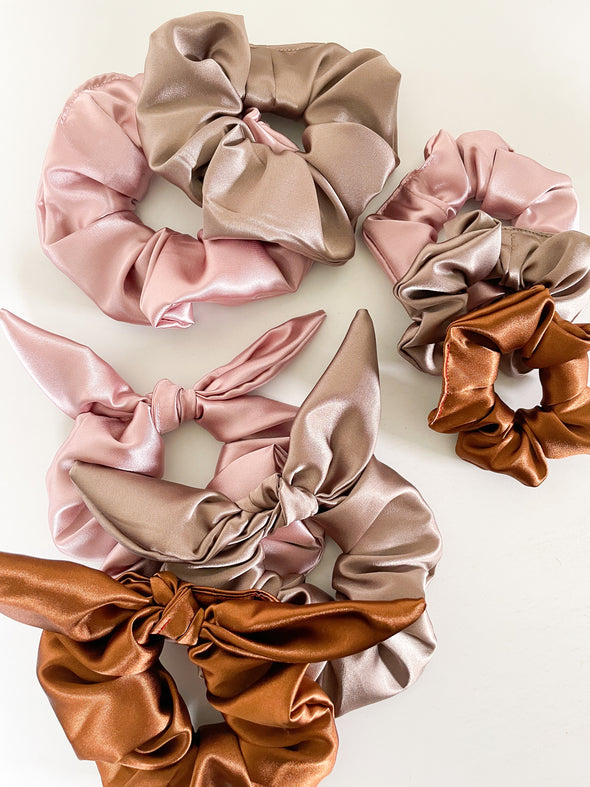 Rust Satin Scrunchie