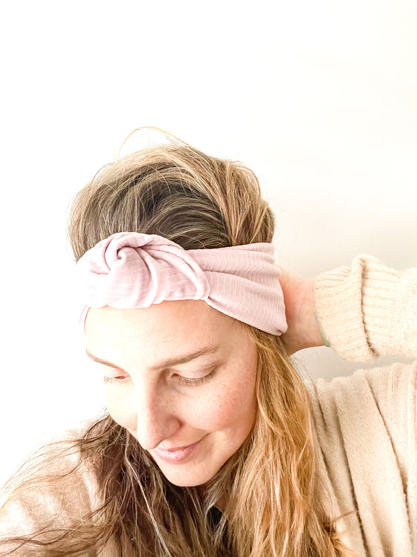 Plush Grey TopKnot Headband