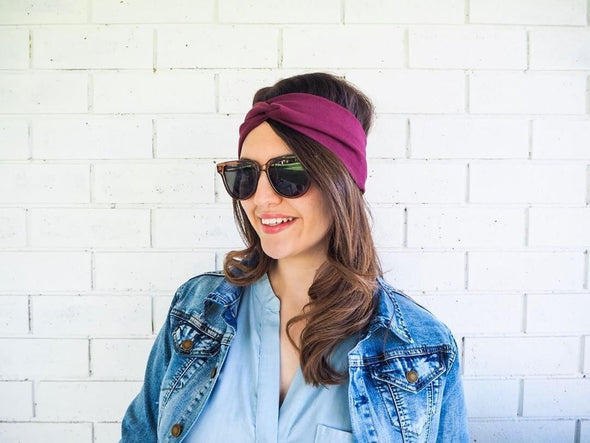 Plain Colour WideKnot Headband (choose your size + colour)