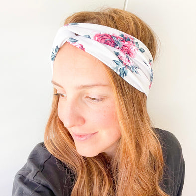 English Rose TwistKnot Headband