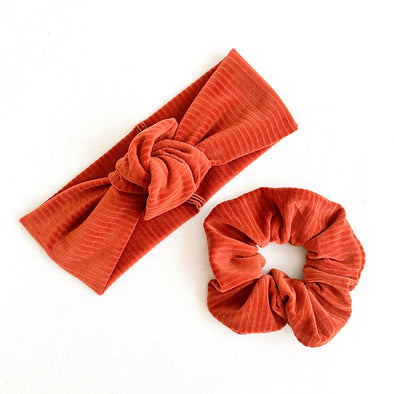 Plush Rust TopKnot Headband