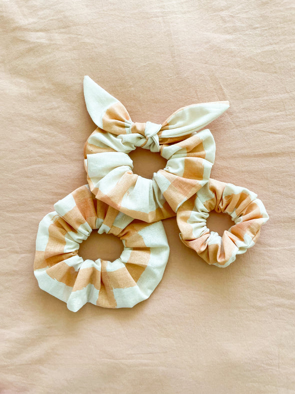 Peachy Chunky Gingham Scrunchie