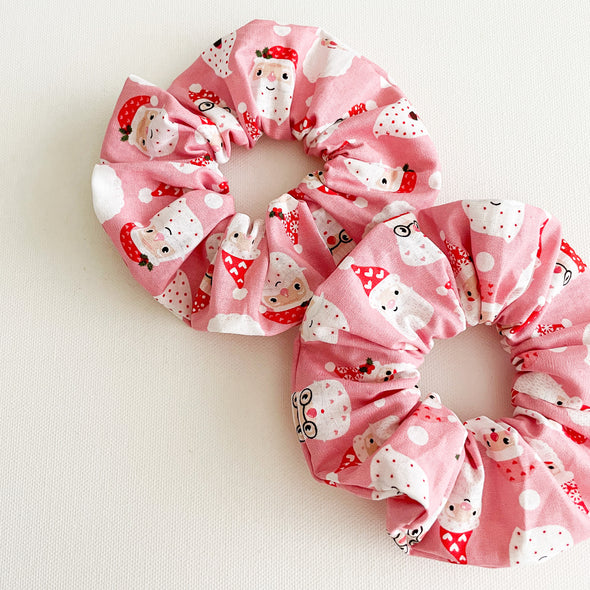 Pink Santa Scrunchie